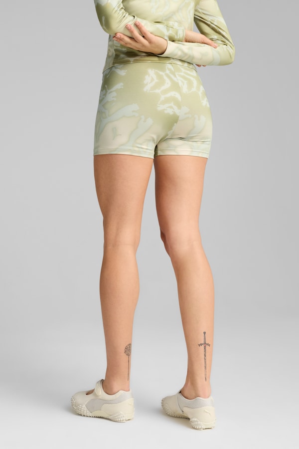DARE TO All-Over Print 3" Tights Women, Pistachio Green-AOP, extralarge